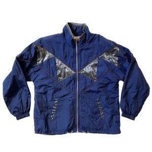 Vintage Active Frontier Reflective Windbreaker Full Zip Jacket 80s 90s